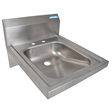 Bk Resources Hand Sink Stainless Steel, ADA Compliant 14 in x16 in x5 in BKHS-ADA-D